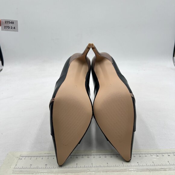 FSJ Black Glossy High Heel Ankle Boots Pointed Toe Bootie Chelsea Zipper Shoe - Picture 7 of 8